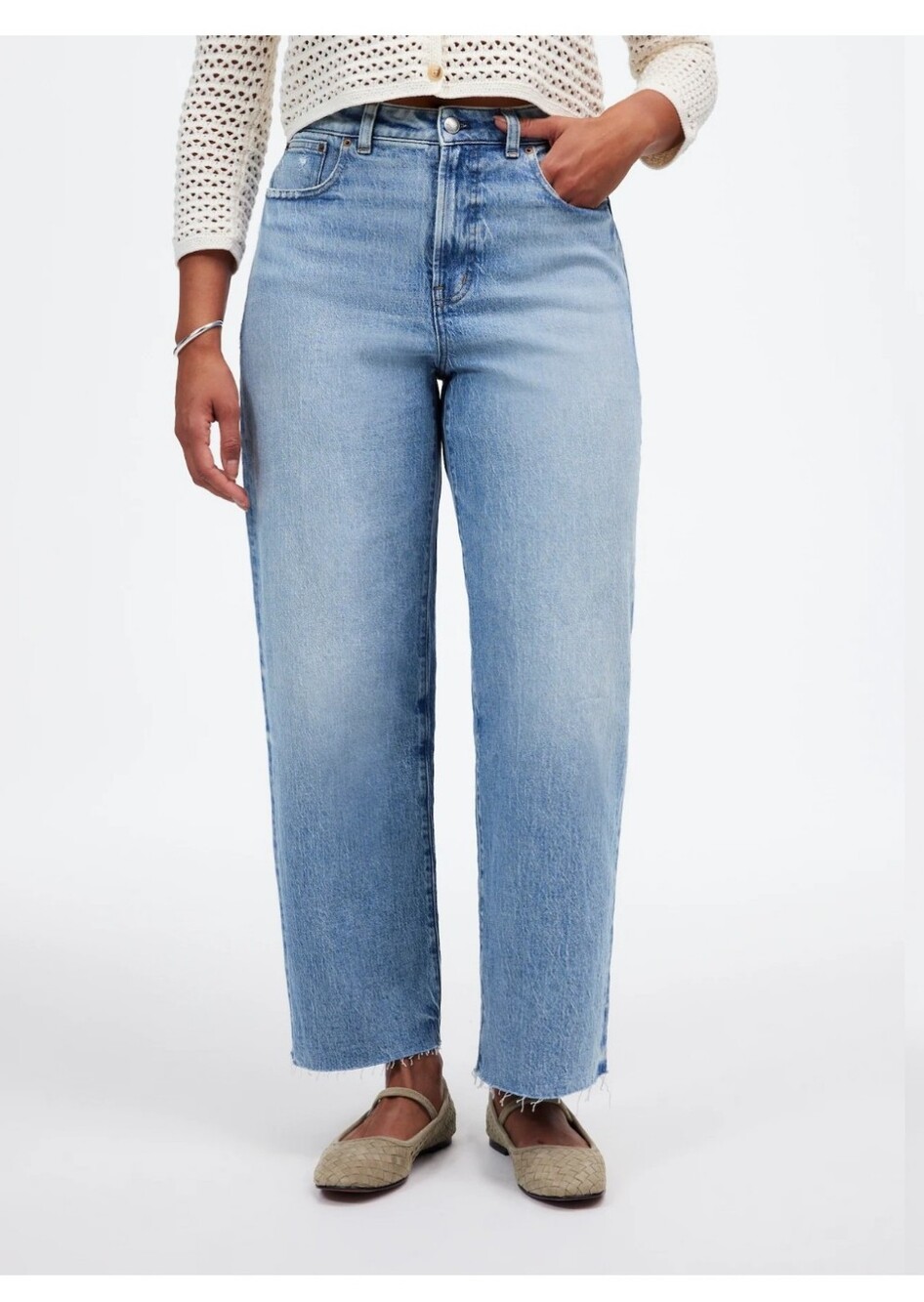 NWT Madewell The Curvy Perfect Vintage Wide-Leg Crop Jean Hallstead Wash